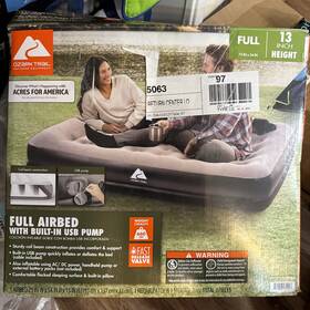 Ozark Trail 821808134427 13 Inch Queen Air Mattress With Built-in Usb Pump