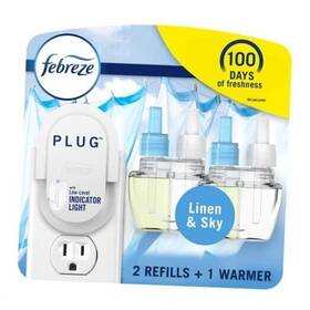 P&g 030772041710 Plug In Air Fresheners Scent Odor Fighter 0.87 Fl Oz Pack Of 2 Linen And Sky