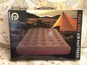 Pct-1079-bgy Pacific Coast New Full-size Air Mattress - Trail Camping Guests Kids