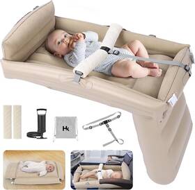 Bb0095-nwus Pahtto Kids Airplane Bed Inflatable Plane Seat Extender For Toddler Travel F