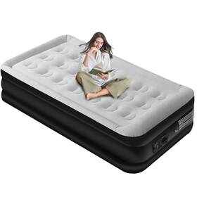 T183s Panana Twin Air Mattress With Built In Electric Pump Height 18.5 Inch Comfort Blow Up I