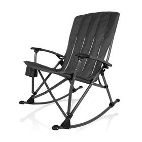 805-01-105-000-0 Picnic Time Outdoor Rocking Camp Chair Xl Heavy 28 X 35 41 Gunmetal Gray