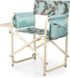 810-17-671-000-0 Picnic Time Outdoor Directors Tropical Foliage Pattern With Beige Accents