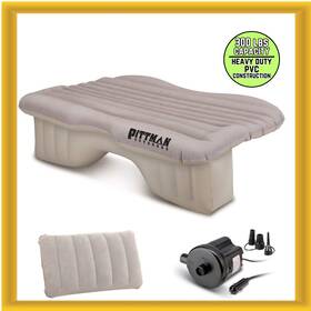 Pittman Outdoors 850007541378 Airbedz Inflatable Car Rear Seat Air Bed Mattress - Tan