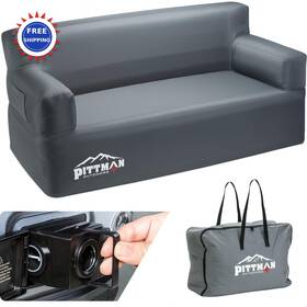 Pittman Outdoors 850028022757 Inflatable Couch Outdoor Indoor Blow Up Heavy Duty Puncture Resistant Fabric