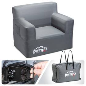 Pittman Outdoors 850028022764 - Inflatable Chair For Camping With Built In Pump Portable Inflatab