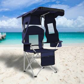Ax31787-87 Plko Camping Chairs With 36.6 Inches X 23.6 53.1 Blue