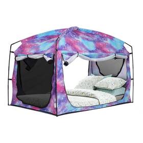 Porayhut 611553683147 Bed Tent Portable Privacy Sleeping Canopy Blackout 90% Drapes For Kids An