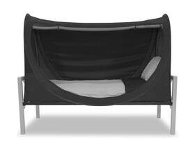 Porayhut 611553685141 Privacy Pop Up Eclipse Bed Tent Drapes Black Queen