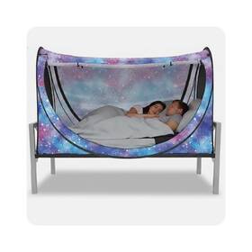 Porayhut 611553685783 Privacy Pop Up Eclipse Bed Tent Drapes Unicorn Galaxy Full