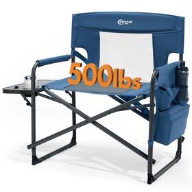 Portal 844093084017 27 Inch Oversized Director Camping Chair With Cooler Blue Portal 844093084017 27 Inch Oversized Director Camping Chair With Cooler Blue