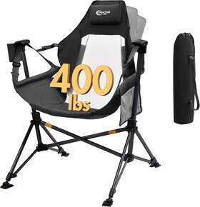 Vc-pr-hm-054-pimblk Portal Hammock Camping Chair Portable Outdoor Supports 400 Lbs Black