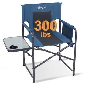 Wfc-fc-95200s-bl Portal Directors Chair Camping Chairs For Adults With Supports 300lbs Blue