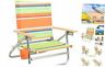 Pr-bc-1016-gr Aluminum Lightweight Hi Back Folding Beach Chair Classic Wood Handle