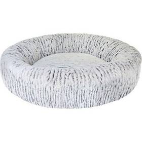 Pup Ice 077234311189 Sleep Zone 2 Tone Plush Bed 24 Inches White/black