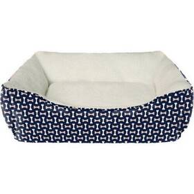Pup Ice 077234311318 Sleep Zone Tossed Bones Bed 20 Inches Navy By