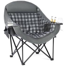 Puvasia Pw-rc739e3-grey Oversized Camping Chairs For Adults - Large 32.5 Inch X 23.1 18.5 Grey