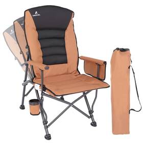 204873 Qaoyal Camping Chairs For Adults Adjustable Backrest 24in X 27.5in 40in Brown