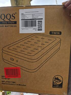 Qqqs Csx0j3jkdmk Sleep Simple Twin Firm Inflatable Pvc Air Mattress Beige 75x40x18 Inch