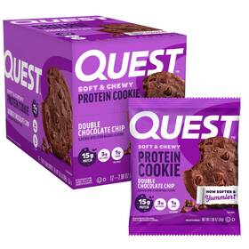 Qpcdcc12 Quest Soft And Chewy Protein Cookie - Double Chocolate Chip 12 Cookies