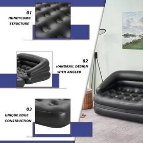 Raptavis 696604880300 Inflatable Sofa Bed For Camping Pool Float Couch Outdoor Mattress