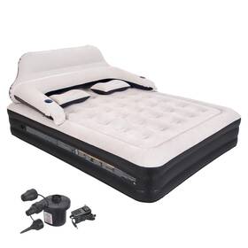 Yw24272-4 Raptavis Queen Size Air Mattress Inflatable Bed With Pump And Headboard Blow Up