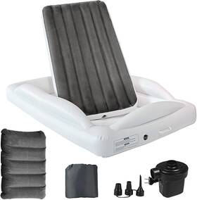 Js0349 Raumrigge Inflatable Toddler Bed With Electric Pump 13.3 Inch L X 6.54 W 9.98 Th Grey