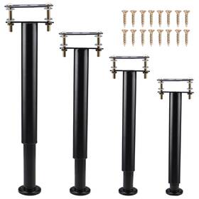 J-155-b4 Realplus 4pcs Adjustable Bed Frame Support Legs 16 Inch -30 Heavy Duty Metal