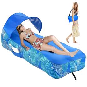 Il-002 Rzm Inflatable Lounger Air Sofa With Sunshade - Portable Waterproof Outdoor Couch