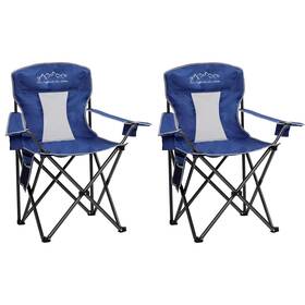 Vs23fc02-02bl-2pk-new Sailary Outdoor Folding Camping Chair With Cup 25 Inch D X W 39.5 H Blue