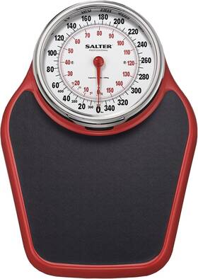 200rdbklkr Salter Pro-helix Professional Oversized Bathroom Scale With Black/red