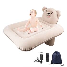 254923 Sanheshun Inflatable Toddler Travel Bed Airplane Beds Kids Pvc Flocking Material