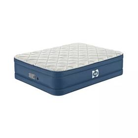 Sealy 821808099948 Alwayzaire Tough Guard Duvet Mattress Queen Built-in Pump - Beige/blue