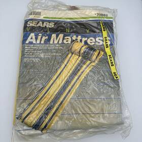 70882 Sears Vintage Blue And Yellow Striped Air Matress- Vinny - # -1990s