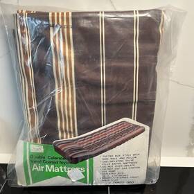 70925 Sears Vintage Air Mattress Double Calendered Vinyl Coated Nylon Taiwan 28.5x76