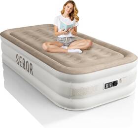 Sebor 705353529405 Air Mattress Twin With Built-in Pump 18 Inch Comfortable Self-inflating M