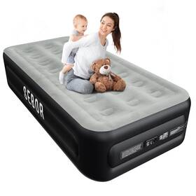 Sebor 745746770267 Air Mattress Twin With Built-in Pump 18 Inch Comfortable Self-inflating Matt