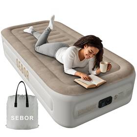 Sebor 745746771073 X-long Air Mattress Twin With Built In Pump 18 Inch Inflatable Travel Bed Sui Sebor 745746771073 X-long Air Mattress Twin With Built In Pump 18 Inch Inflatable Travel Bed Sui