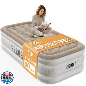 B0fvm1jfg2 Sebor Air Mattress Twin Built-in Pump 18 Comfortable Self-inflating