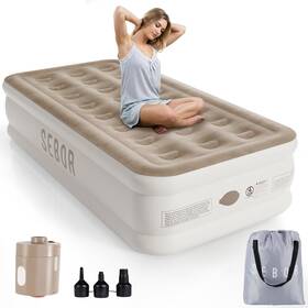M0744 Sebor Air Mattress Twin With Built In Pump 13 Inch Ultimate Comfort Blow Up