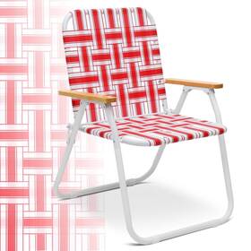 7265 Sekey Camping Chair Beach 28.35 Inch X 23.23 22.44 Red And White Stripe