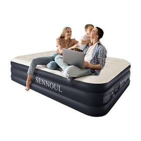 Sennoul 758266577728 Air Mattress Queen With Built In Pump - Upgraded Blow Up Bed 2 Mins Quick Se