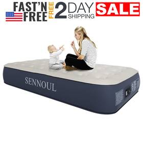 Sennoul 764331926155 13 Inch Colch N De Aire Twin Alto Camas Inflables Para Adultos Con Bomba Incorporada