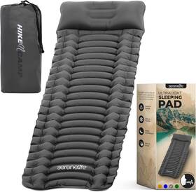 Serenelife 842893126487 Lightweight And Compact Camping Gear Sleeping Single Bed Grey