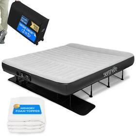 Slezbdkg50lx Serenelife Ez Bed - Lux Series Air Mattress With Frame Internal Pillow King