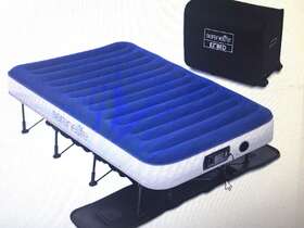 Slezbdtw10 Serenelife Raised Airbed Frame And Built-in Power Inflating Pump Rolling Case