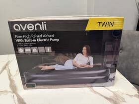 Shanghai Ji Long Sport And Leisure Products Co. Ltd 24017us Avenli Twin Firm Raised Airbed With Built-in Pump Black 18in X 77in 38in