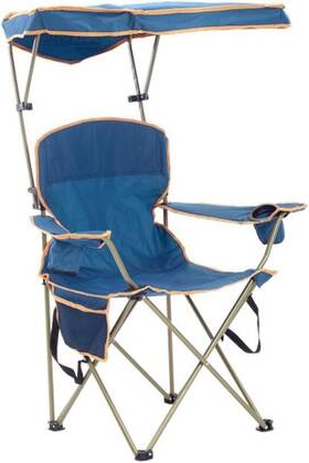 160070 Shelter Logic Quik Shade Max Relaxing Chair With Cup Holders Blue