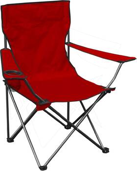 146115 Shelterlogic Quik Shade Chair Portable Folding With Arm Rest Cup Holder And Red