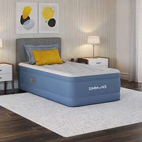 Simmons 612650633677 Rest Aire Mattress Air Bed With Side Built-in Pump And Soft Velveteen
